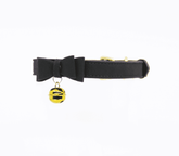 Berlin Baby Faux Suede Leather Bow Cat Bell Collar Collars and Leads